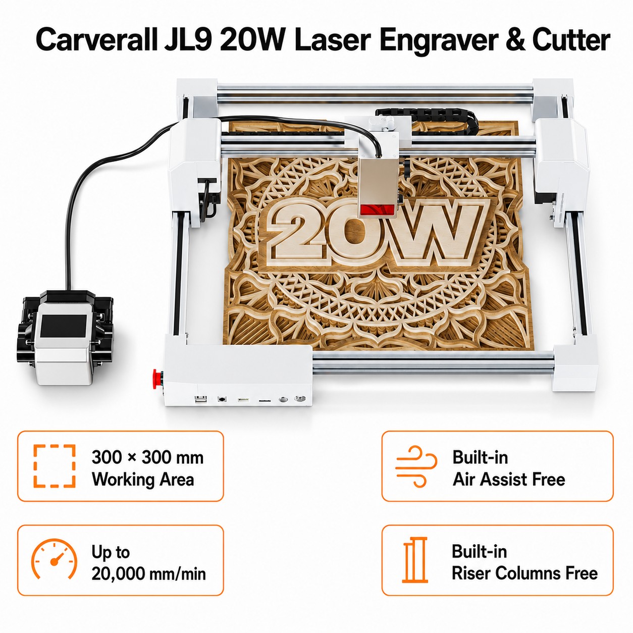 Industrial Laser Removal - Carverall JL9 20W Mesin Pengukir dan