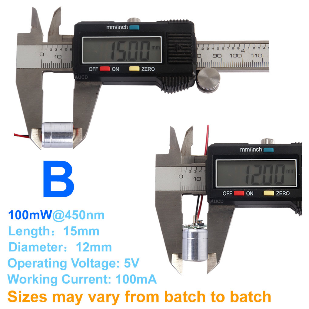 Φ12x15mm DC 5V Merah-100mW Hij - Industrial Blue Laser ulasan dan harga