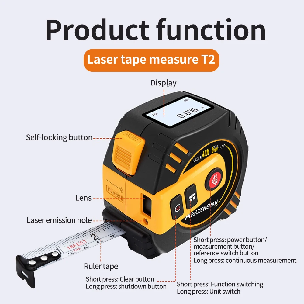 Pita Ukur Laser 80m Alat Pengu - Industrial Laser Rangefinder ulasan dan harga