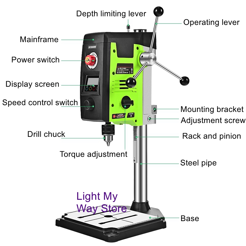 Bor meja kuat Mini, mesin bor  - Industrial Laser Drill ulasan dan harga
